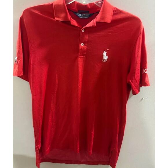 Polo Ralph Lauren Other - Polo Ralph Lauren Polo Shirt Mens M Red Golf Performance High Low Slit Pony Logo